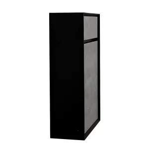 Declan Black & Concrete Back to Wall Toilet WC Unit (W)500mm (H)790mm