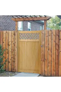 Garden Gate Outdoor Door Wooden Fence Gate with Latch H 180 cm