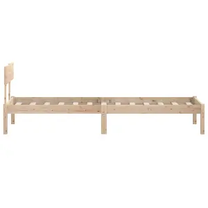 Berkfield Bed Frame Solid Wood Pine 90x190 cm Single