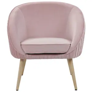 Beliani Glam Armchair TROMSO Velvet Pink