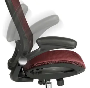 Harmony Mesh Executive Chair Red with removable headrest, gas lift seat height adjustment and tilt to seat and back