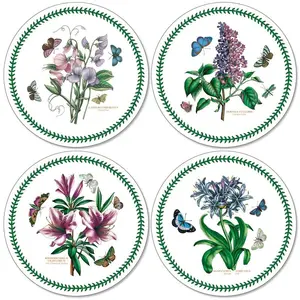 Botanic Garden 4 Piece Round Placemats Set