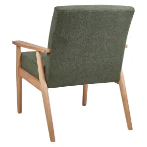 Beliani Retro Armchair ESRUM Fabric Green