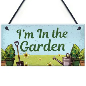 Red Ocean Novelty Garden Hanging Signs And Plaques Backyard Allotment Garden Shed Sign Gifts For Him Her