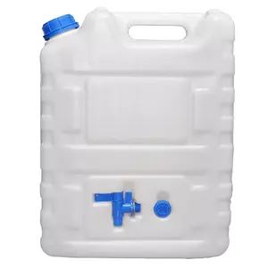 SPARES2GO Large Water Container Can Portable Storage Tank with Tap for Camping Caravan Travel Catering Cleaning (20L)