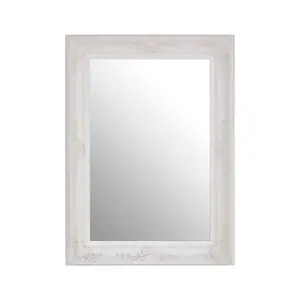 Interiors by Premier Baroque Rectangular Antique White Wall Mirror