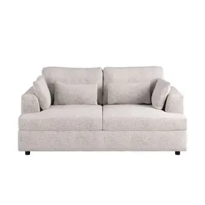 Solace+Co Drew 2 Seater Chenille Sofa - Cream