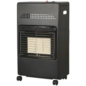 4200W Ceramic Cabinet Gas Heater - 3 Heat Settings - Hose & Regulator -