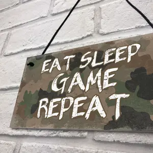 Red Ocean Gaming Sign Funny Gamer Gift For Boys Bedroom Decor Man Cave Sign For Son Dad