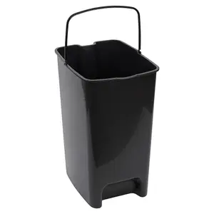 URBNLIVING 25L Slim Pedal Waste Recycling Bin Can Insert Step On Lid Kitchen Bathroom Cappuccino