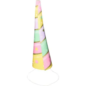 Creative Party Unicorn Horn Party Hats (Pack of 8) Multicoloured/Pastel (One Size)