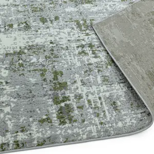 Abstract Green Modern Easy to Clean Abstract Rug For Dining Room Bedroom And Living Room-80cm X 150cm