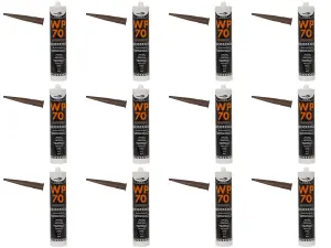 Bond It WP70 Silicone Sealant Low Modulus Neutral Cure Brown  Pack of 12)