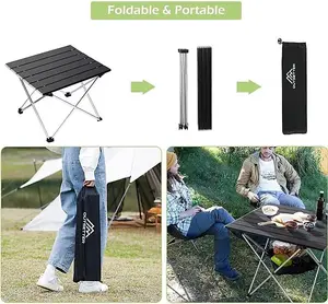 Lightweight Portable Camping Table Outdoor Folding Compact Picnic Hiking BBQ - Medium