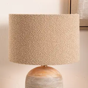 Taupe Boucle Cylinder Lampshade