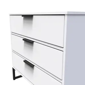 Madrid 3 Drawer Chest in White Matt (Ready Assembled)