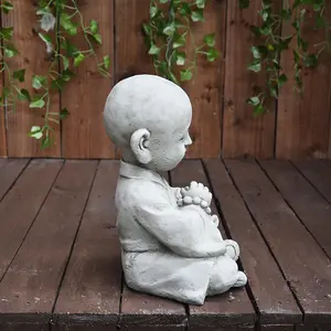 Small Sitting Monk Garden Ornament