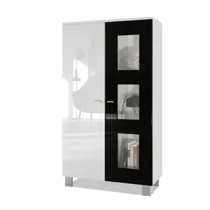 Display Cabinet Black/White / Without