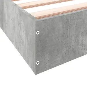 Berkfield Bed Frame without Mattress Concrete Grey 120x190 cm Small Double