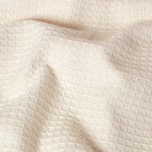 Homescapes Organic Cotton Waffle Blanket/ Throw Natural, 280 x 230 cm