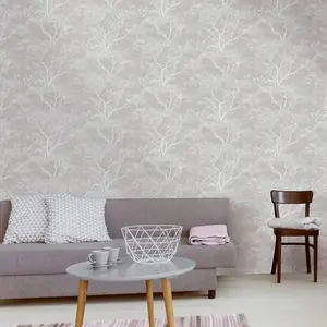 Holden Decor Whispering Trees Wallpaper Grey 65401