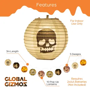 Global Gizmos Halloween Lantern String Lights