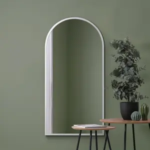 MirrorOutlet The Arcus White Framed Arched  Mirror 140CM X 70CM