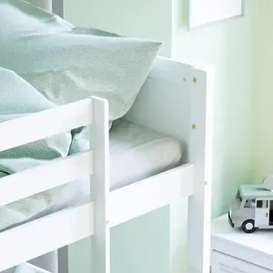 Junior Vida Gemini White Detachable Bunk Bed