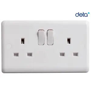 Deta Vimark Switched Socket 2-Gang 13A