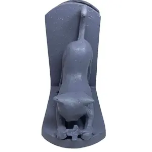 CAT Iron Book Ends 13cm Grey Shimmer