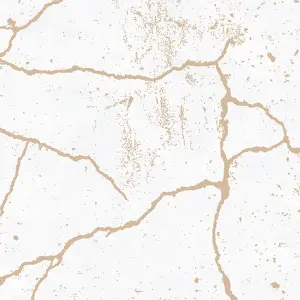 Kintsugi White/gold Smooth Wallpaper Sample