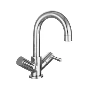 Round Mono Lever Basin Mixer Tap - Chrome