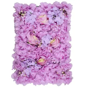 Artificial Flower Wall Backdrop Panel, 60cm x 40cm, Ivory with Berries