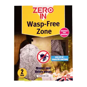 Decoy Wasp Nest Garden Wasp Deterrent pack of 2 Outdoor Fabric Nests Wasp Free