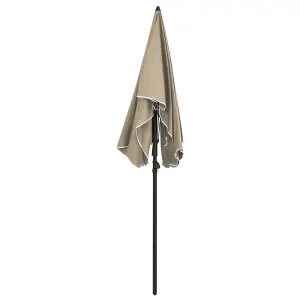 Berkfield Garden Parasol with Pole 200x130 cm Taupe