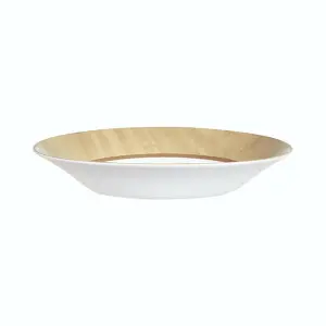 URBNLIVING 23cm Diameter Wood Design Soup Bowls Set of 6 Pcs