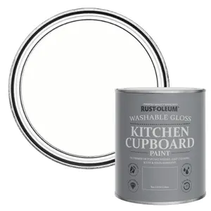 Rust-Oleum Chalk White Gloss Kitchen Cupboard Paint 750ml