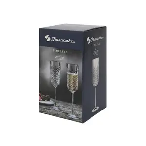 Pasabahce Timeless Glass Champagne Flutes - 170ml - Pack of 12