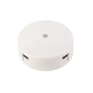 White 5A 1 way 4-terminal Junction box