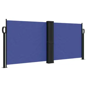 Retractable Side Awning Blue / 100" H x 1000" W