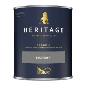 Dulux Trade Heritage Lead Grey Eggshell Wall paint, 750ml