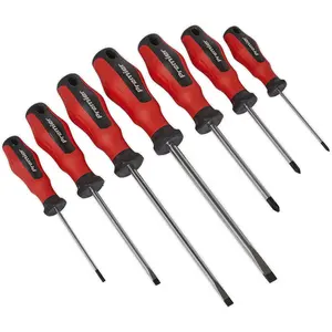 Premium 7 Pack S2 Steel Screwdriver Set with Soft Grip Handles