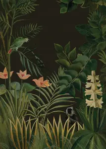 Art For the Home Floral Jungle Green Print To Order Fixed Size Mural