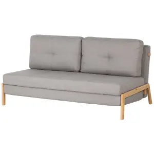 Beliani Retro Sofa Bed EDLAND Light Grey