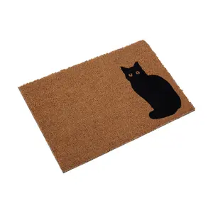 Interiors by Premier Black Cat Doormat