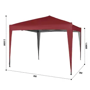 MCC Direct Gazebo 3x3 Pop up Red