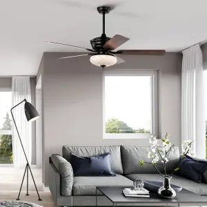 Costway Indoor Ceiling Fan w/ Light & Remote Control