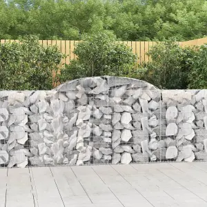 Berkfield Arched Gabion Baskets 8 pcs 300x30x100/120 cm Galvanised Iron