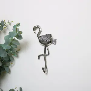 Melody Maison Silver Flamingo Wall Hook