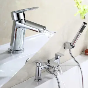 Wilpa Basin Mixer & Bath Shower Mixer Tap Chrome